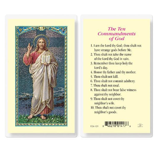 The Ten Commandments of God Laminated Holy Cards, 25-Count Value Pack # 99730