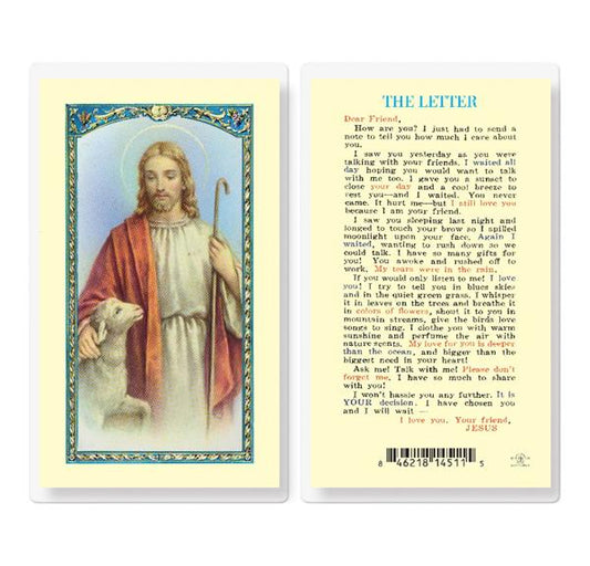 The Letter from Jesus Laminated Holy Cards, 25-Count Value Pack # 99755
