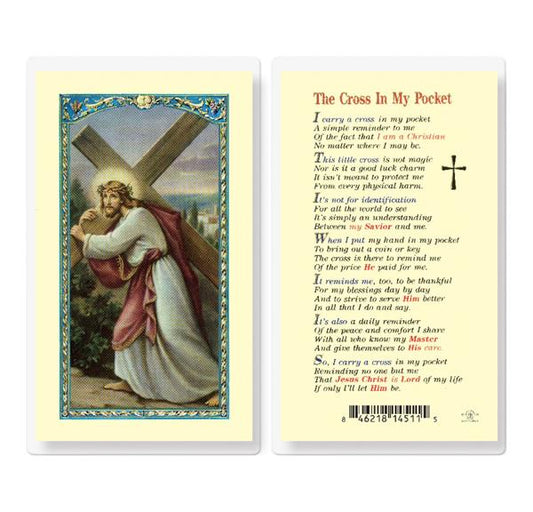 The Cross in My Pocket Laminated Holy Cards, 25-Count Value Pack # 99759