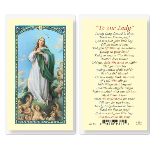 to Our Lady Laminated Holy Cards, 25-Count Value Pack # 99782