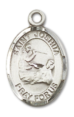 1/2" Sterling Silver St. Joshua Charm Medal, Your Choice of Chain, # 9982