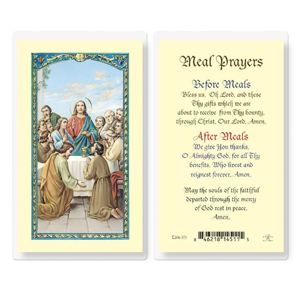 Before Meals & After Meals Laminated Holy Cards, 25-Count Value Pack # 99836