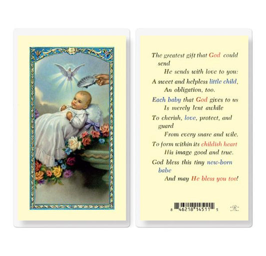The Greatest Gift That God Could Send Laminated Holy Cards, 25-Count Value Pack # 99839