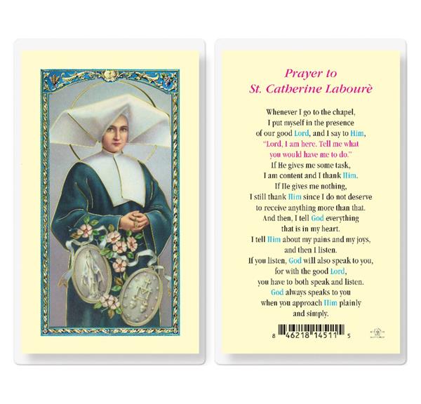 Prayer to St. Catherine Laboure Laminated Holy Cards, 25-Count Value Pack # 99851