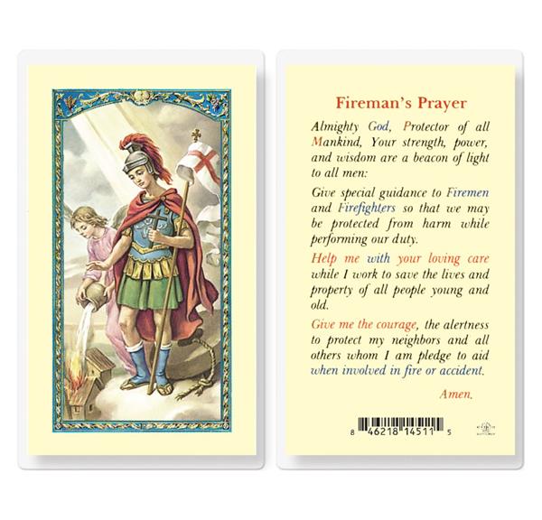 Fireman's Prayer St. Florian Laminated Holy Cards, 25-Count Value Pack # 99861