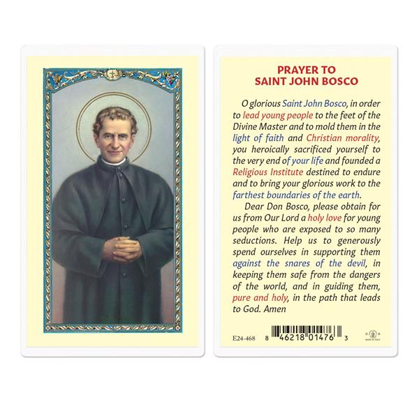 Prayer to St. John Bosco Laminated Holy Cards, 25-Count Value Pack # 99872