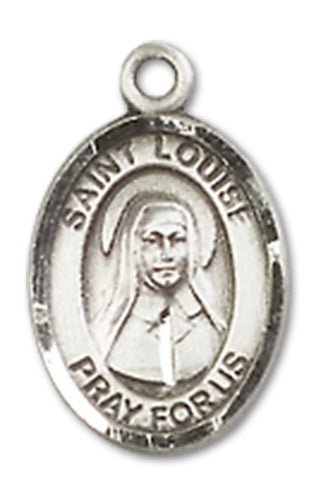 1/2" Sterling Silver St. Louise de Marillac Charm Medal, Your Choice of Chain, # 9987