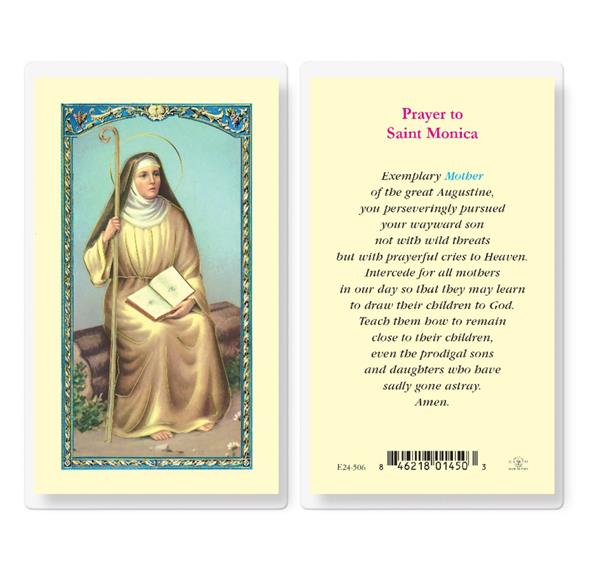 Prayer to St. Monica Laminated Holy Cards, 25-Count Value Pack # 99894