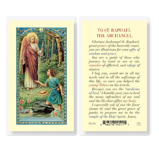 to St. Raphael The Archangel Laminated Holy Cards, 25-Count Value Pack # 99905