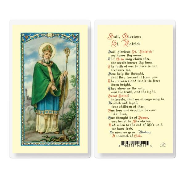 Hail Glorious St. Patrick Laminated Holy Cards, 25-Count Value Pack # 99944