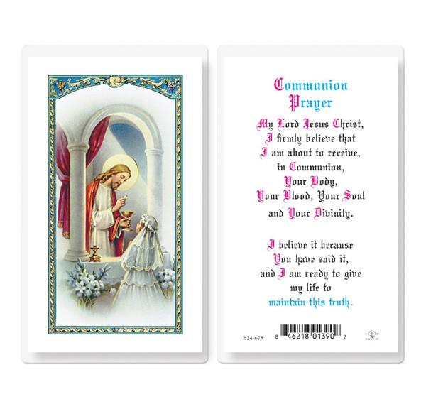 Communion Prayer for Girls Laminated Holy Cards, 25-Count Value Pack # 99962