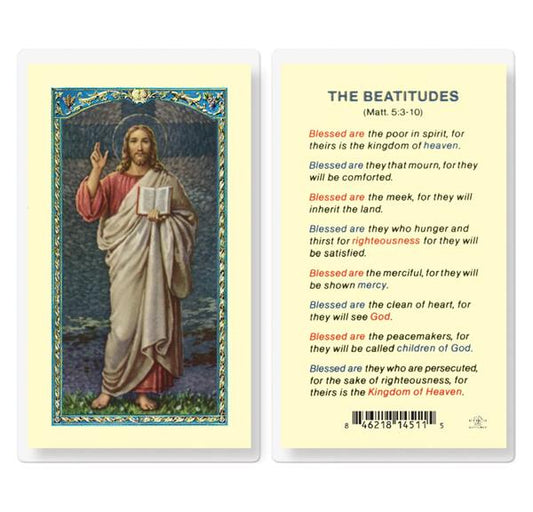 The Beatitudes Laminated Holy Cards, 25-Count Value Pack # 99971