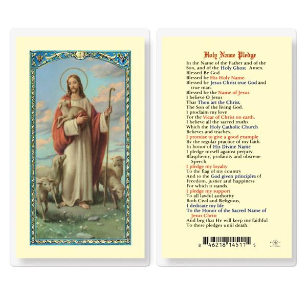 Holy Name Pledge Laminated Holy Cards, 25-Count Value Pack # 99972