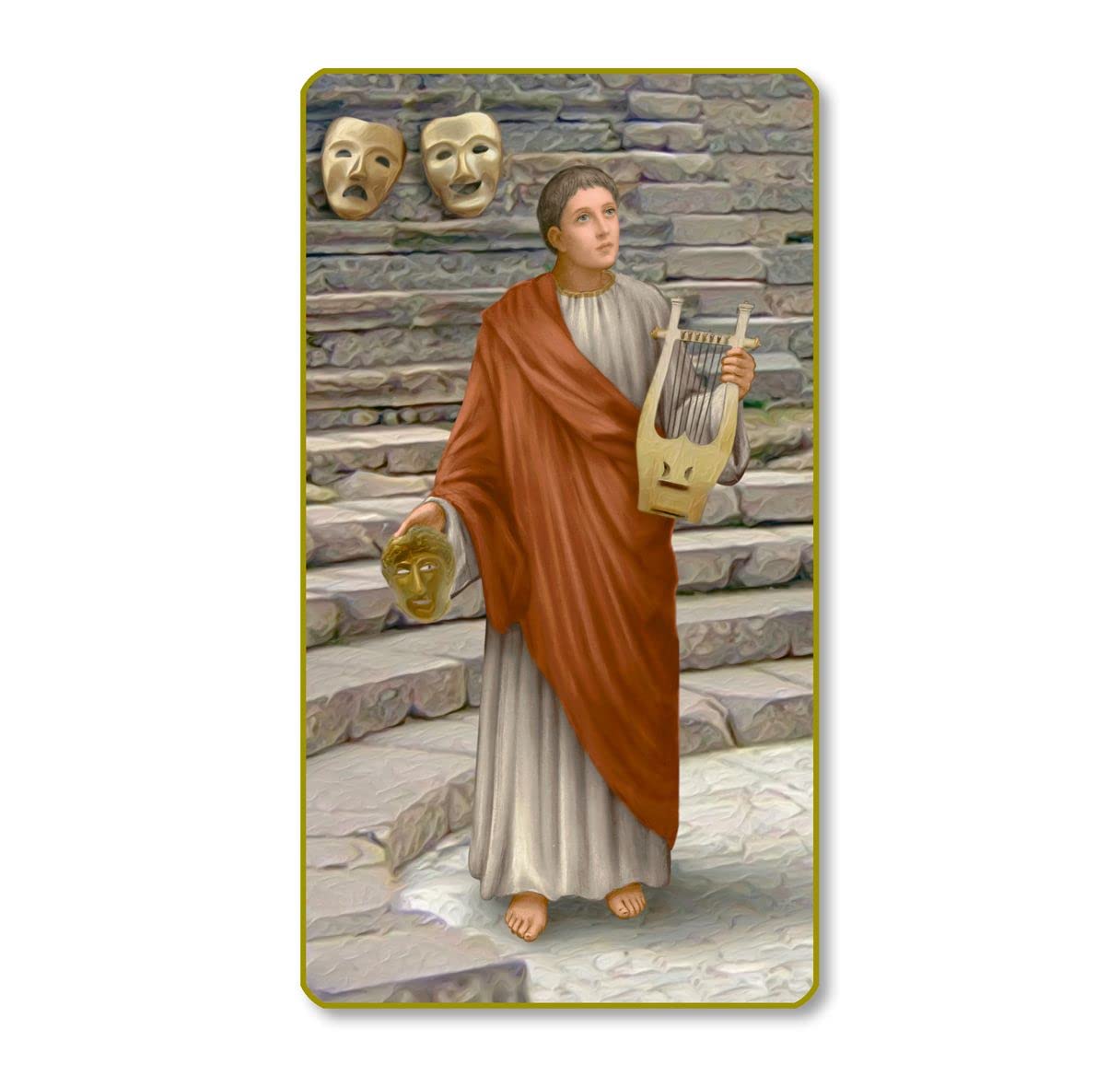 Genesius Italian Paper Holy Cards, 2"x4", Blank Back, 100-Pack, # 6287