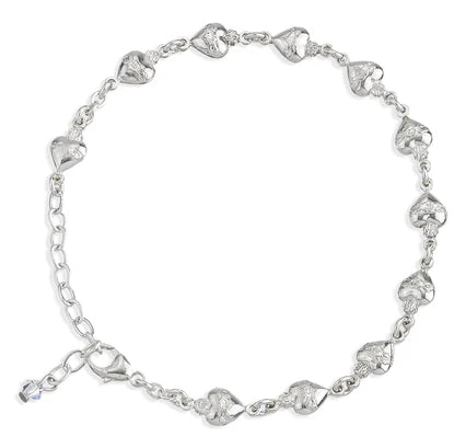 All Sterling Sacred Hearts Rosary Bracelet, # 96747
