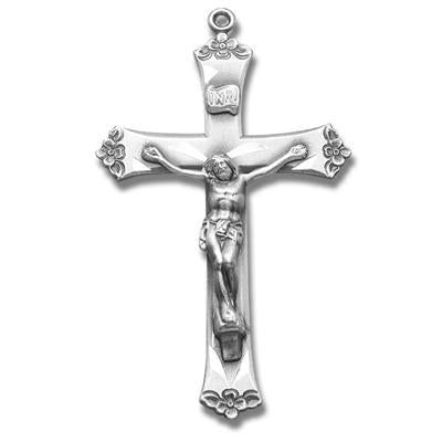 Sterling Crucifix, 2", Your Choice of Chain, # 96847