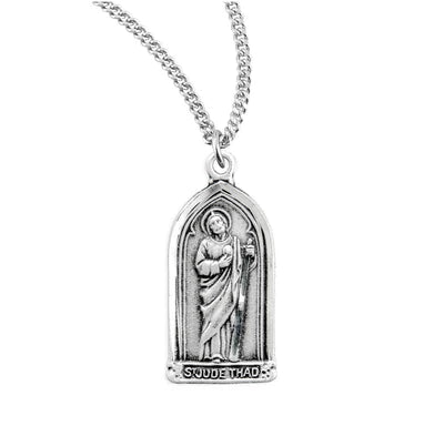 3/4" Gothic St. Jude Medal, 18" Stainless Steel Curb Chain# 29494