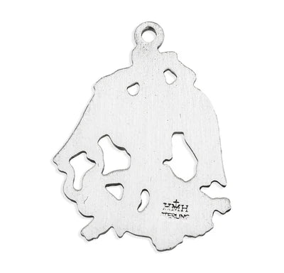 Saint Michael Sterling Silver Pierced Medal, 1", 24" Stainless Steel Curb Chain # 6567