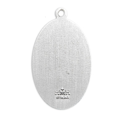 Saint Michael Sterling Silver Medal, 7/8", 20" Stainless Steel Curb Chain # 6524