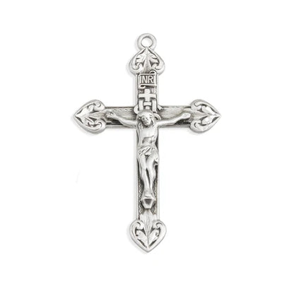Sterling Crucifix, 1-3/4", 24" Stainless Steel Curb Chain, # 96846