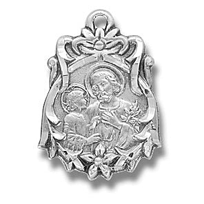 Sterling Silver St. Joseph Medal, Your choice of chain, # 29423