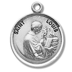 3/4" Round Sterling Medal, Your Choice of Chain, St. Louis, #27223