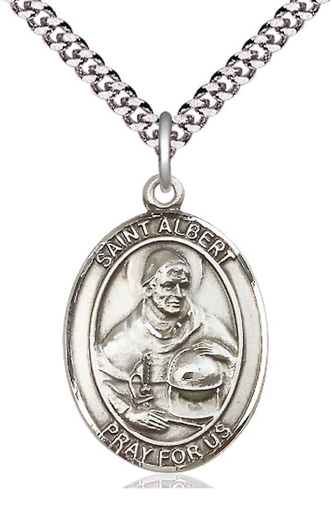 St. Albert the Great Medal in Fine Pewter, 1" tall, Your Choice of Chain, # 4972