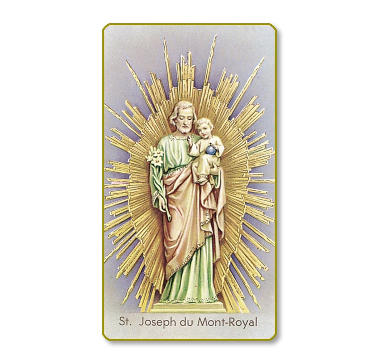 St. Joseph du Mont-Royal Italian Paper Holy Cards, 2"x4", Blank Back, 100-Pack, # 5982