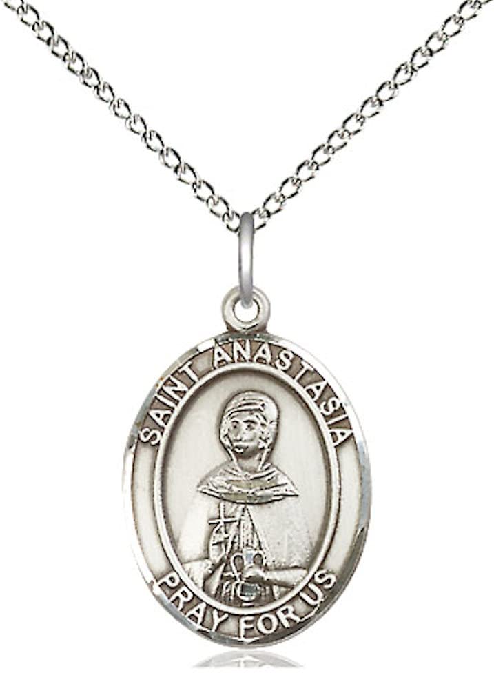 St. Anastasia Medal in Fine Pewter, 3/4" tall, Your Choice of Chain, # 5755