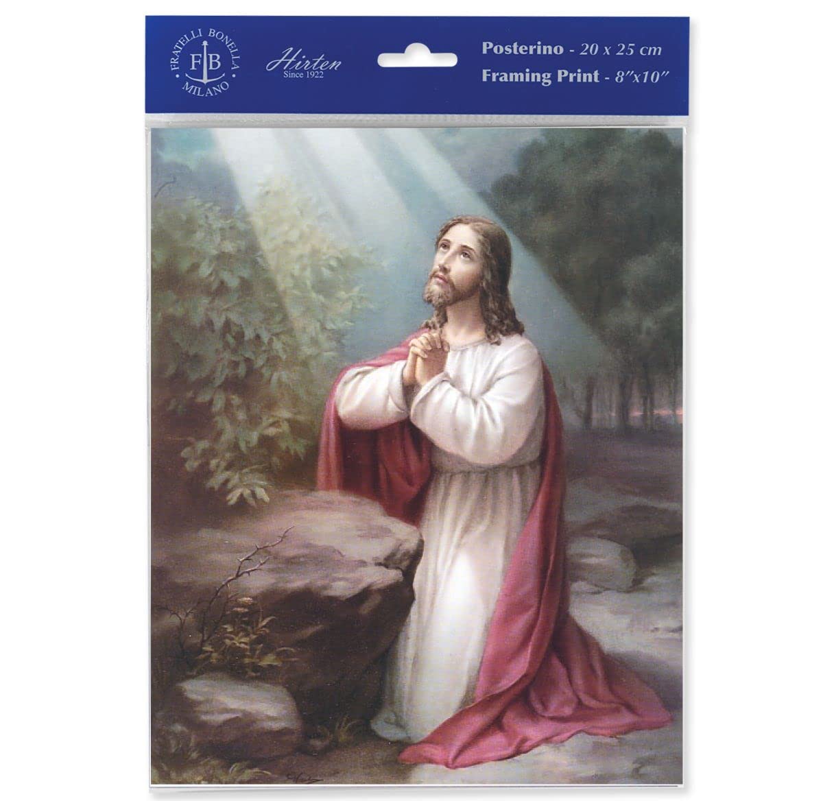 8"x10" Italian Print, CHRIST ON MOUNT OLIVE, Gethsemane, 3-Pack, # 65558
