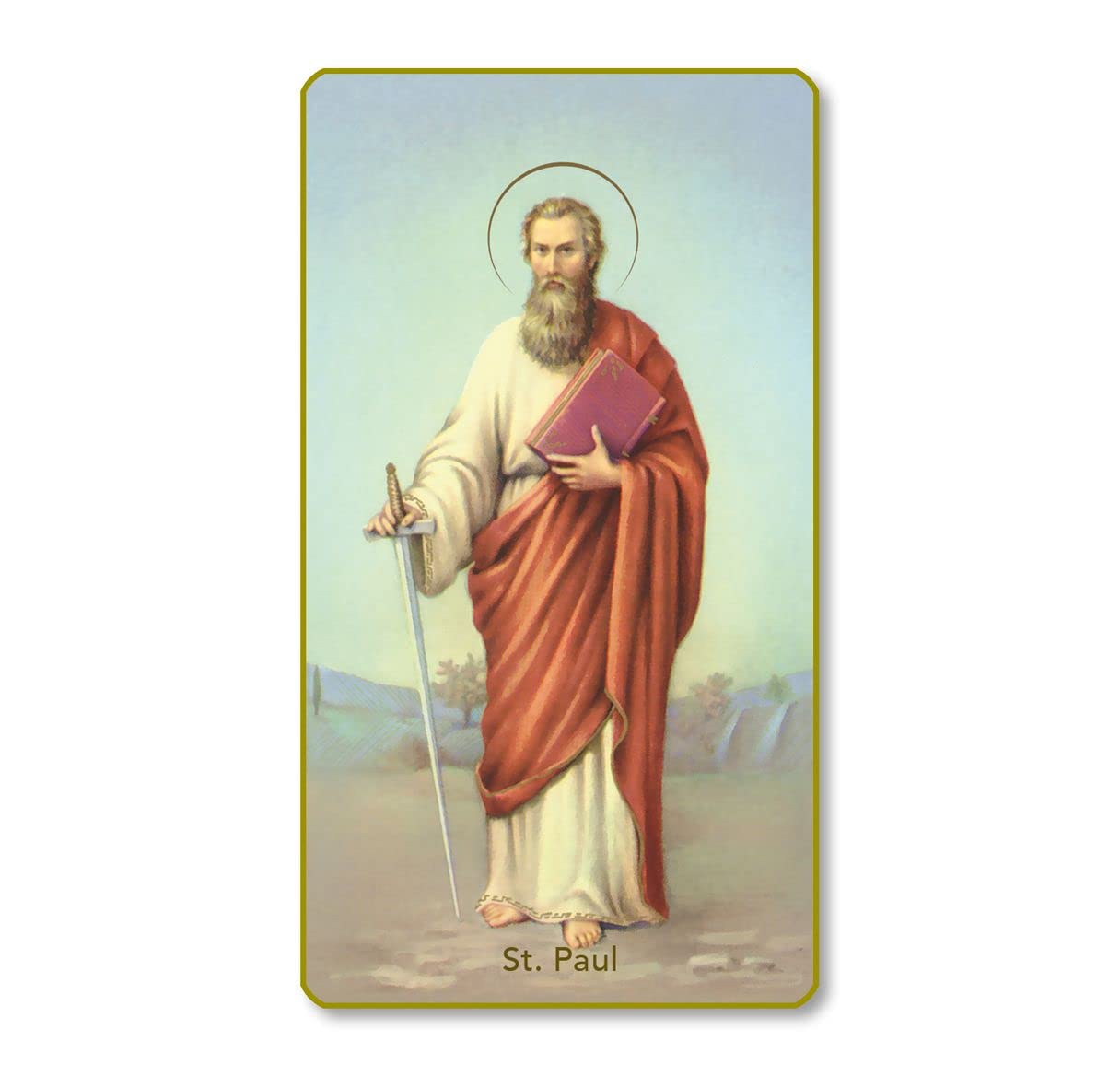 St. Paul Italian Paper Holy Cards, 2"x4", Blank Back, 100-Pack, # 6051
