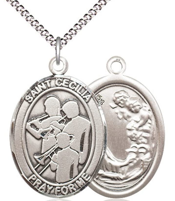 Marching Band / St. Cecilia Medal in Fine Pewter, 3/4", Your Choice of Chain # 17577