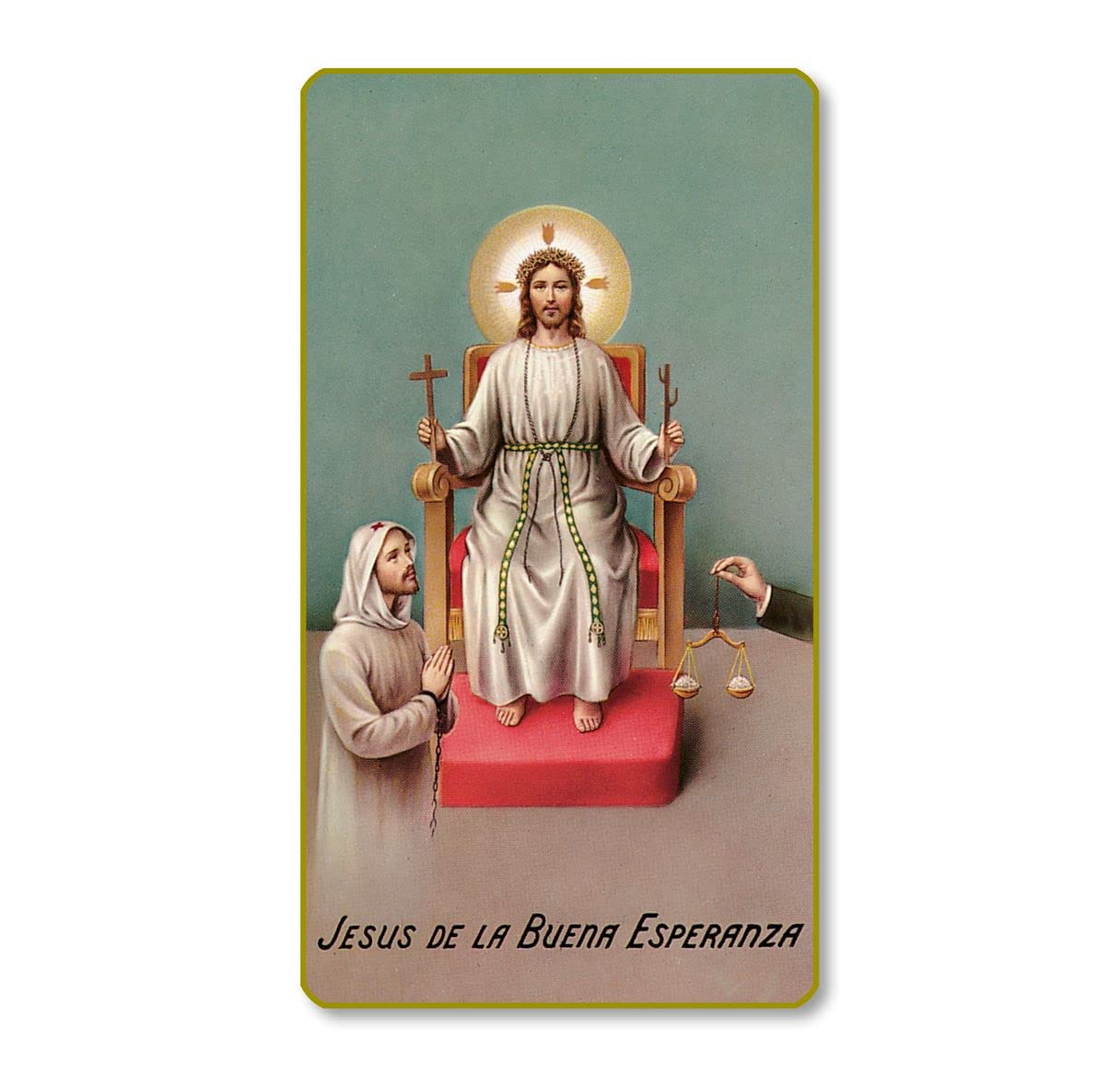 Jesus De La Buena Esperanza Italian Paper Holy Cards, 2"x4", Blank Back, 100-Pack, # 6100