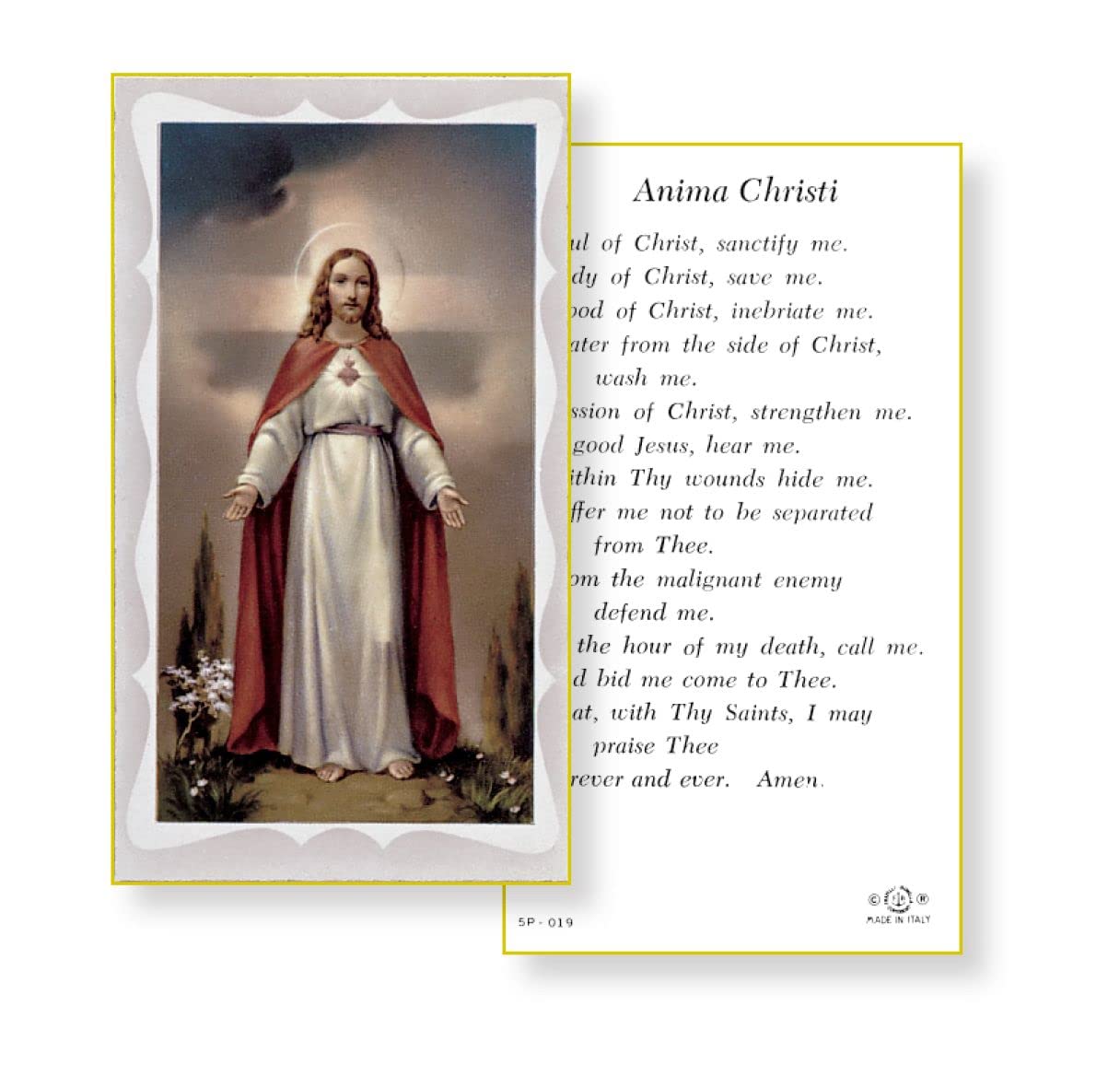 ANIMA CHRISTI Paper Holy Cards, 2"x4", 100-pack, # 5789