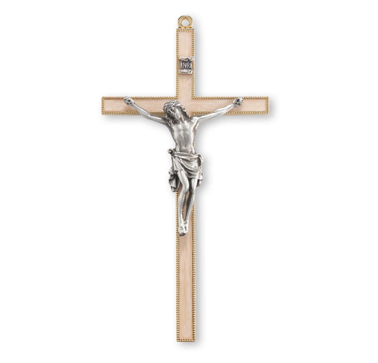 7" Pearlized Gold Plated Cross, # 6431