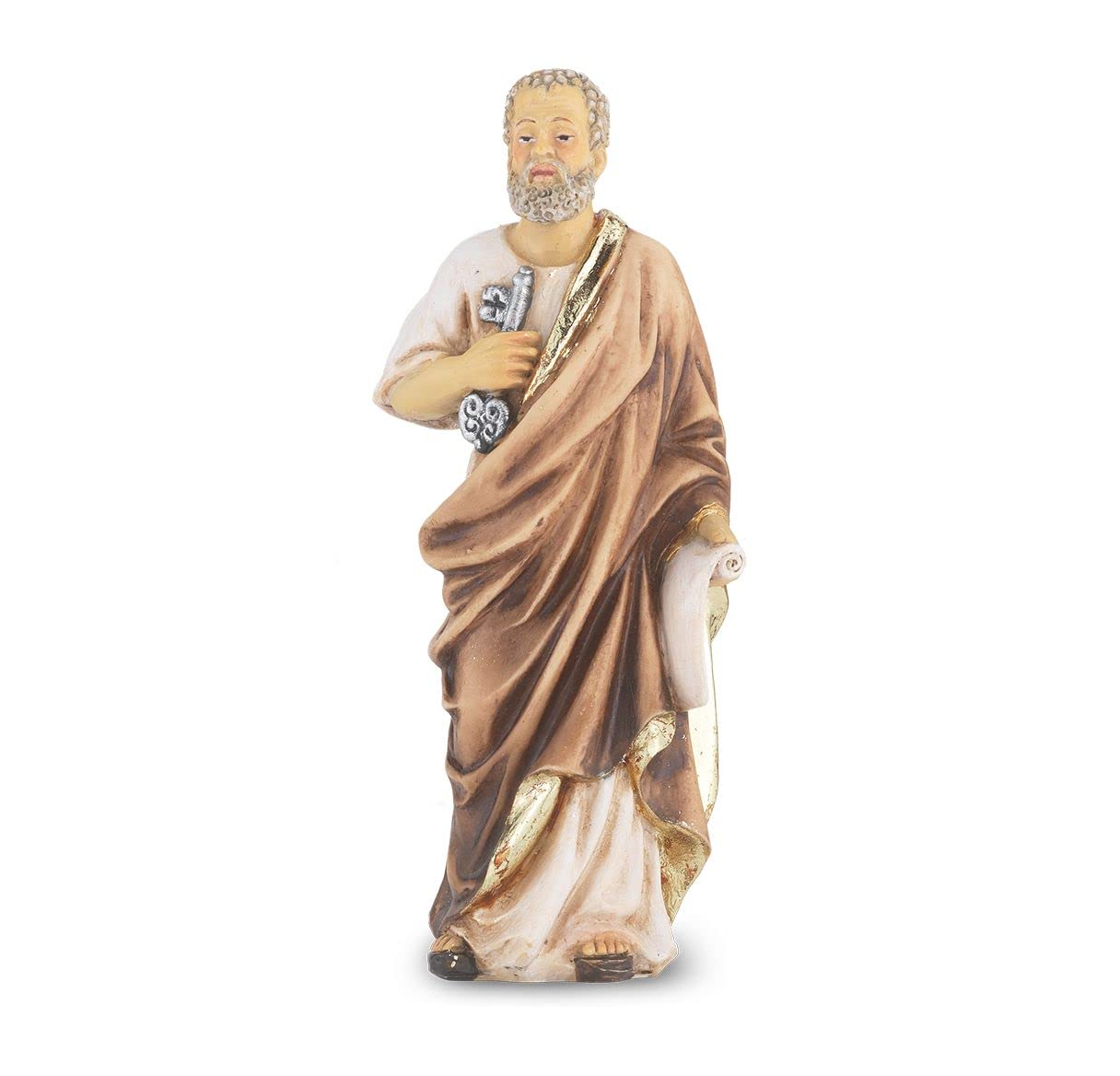 4" Full Color Resin Statue, St. Peter, # 65396