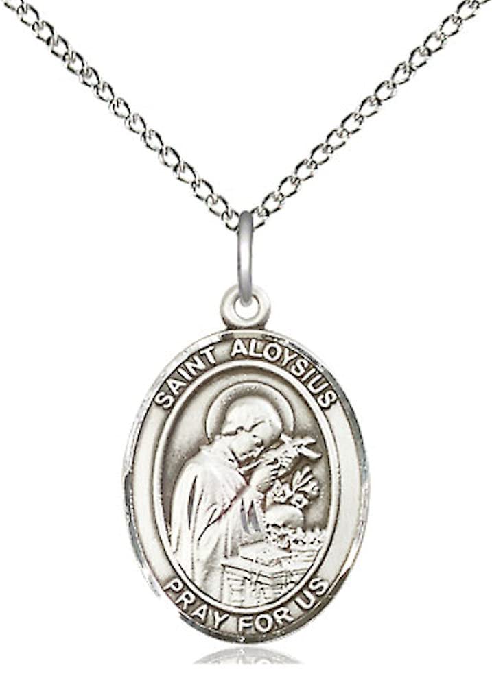 St. Aloysius Gonzaga Medal in Fine Pewter, 3/4" tall, Your Choice of Chain, # 5731