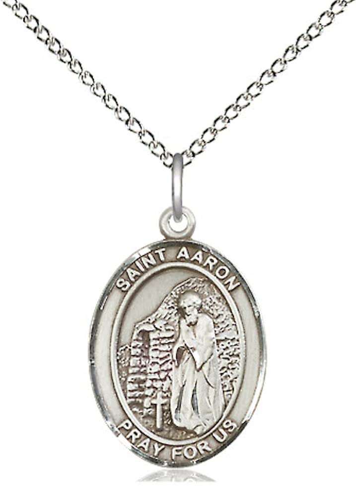 Aaron Medal in Fine Pewter, 3/4" tall, Your Choice of Chain, # 5721
