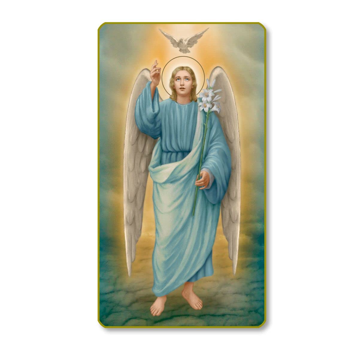 St. Gabriel Italian Paper Holy Cards, 2"x4", Blank Back, 100-Pack, # 6282