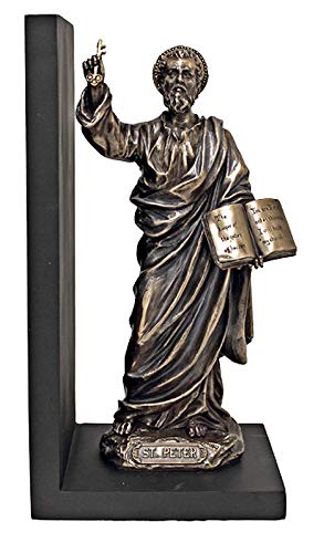 9.5" St. Peter Book End, Cold Cast Bronze, # 49470