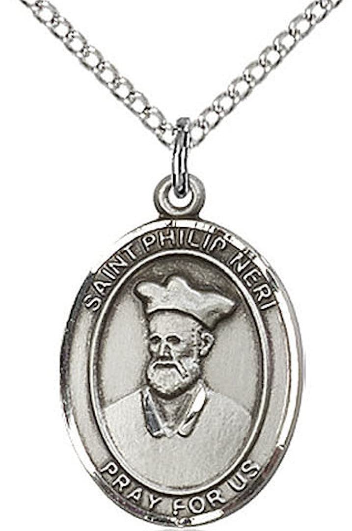 St. Philip Neri Medal in Fine Pewter, 3/4" tall, Your Choice of Chain # 17199