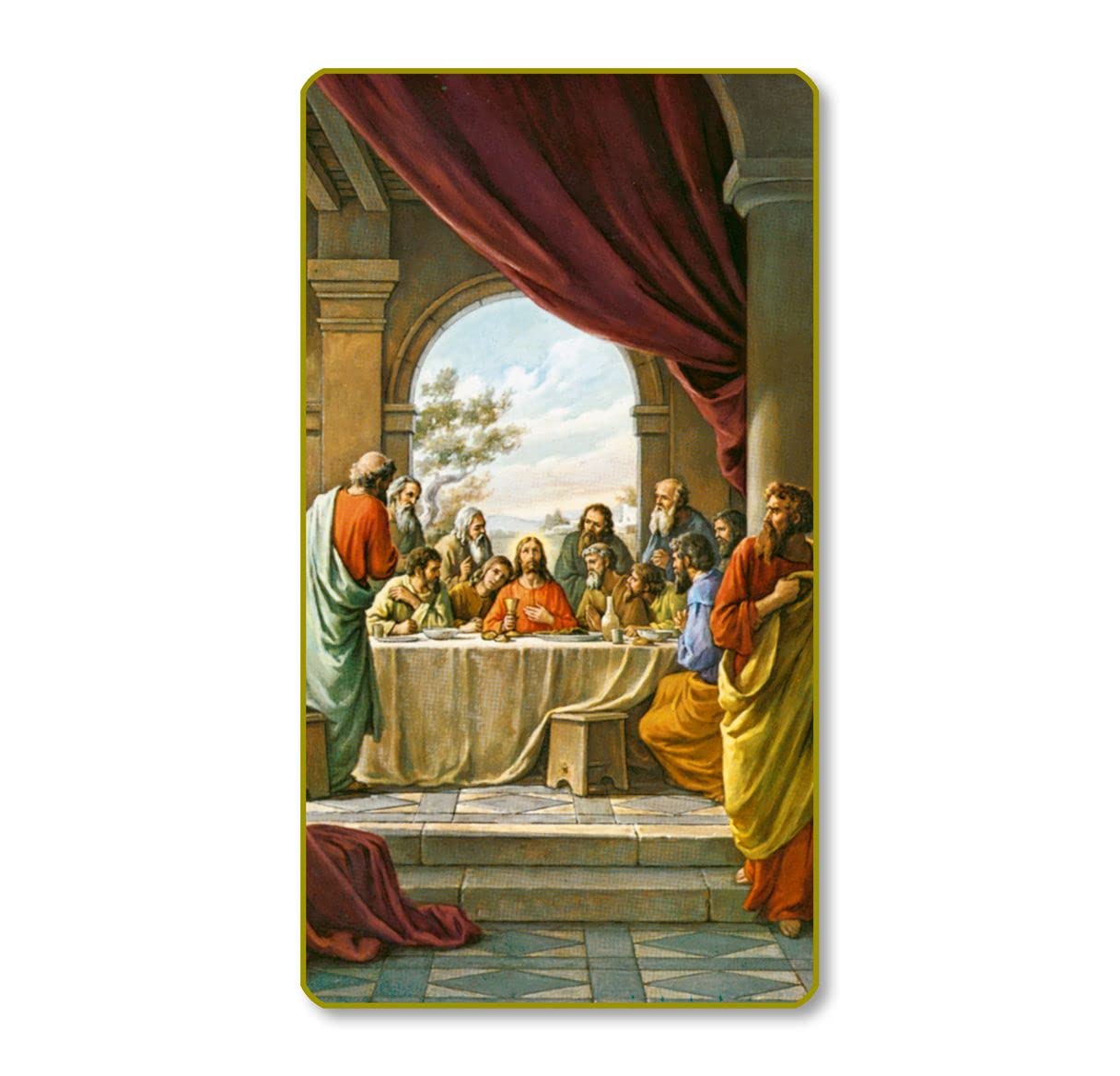 The Last Supper Italian Paper Holy Cards, 2"x4", Blank Back, 100-Pack, # 6117