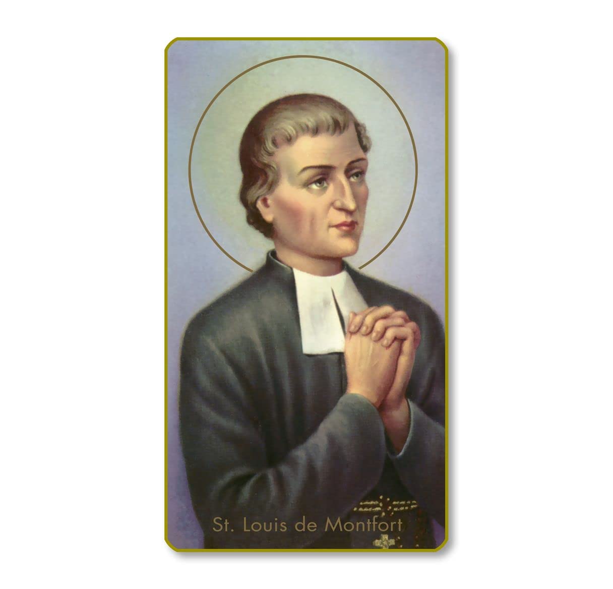 St. Louis de Montfort Italian Paper Holy Cards, 2"x4", Blank Back, 100-Pack, # 6019