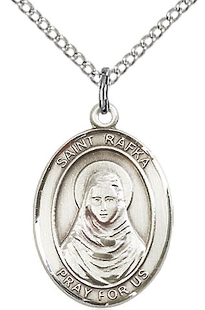 St. Rafka Medal in Fine Pewter, 3/4" tall, Your Choice of Chain # 17208