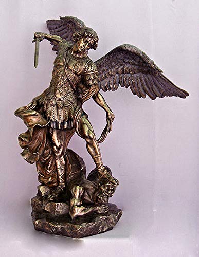 Saint Michael Bronzed Resin Statue 29", 92055