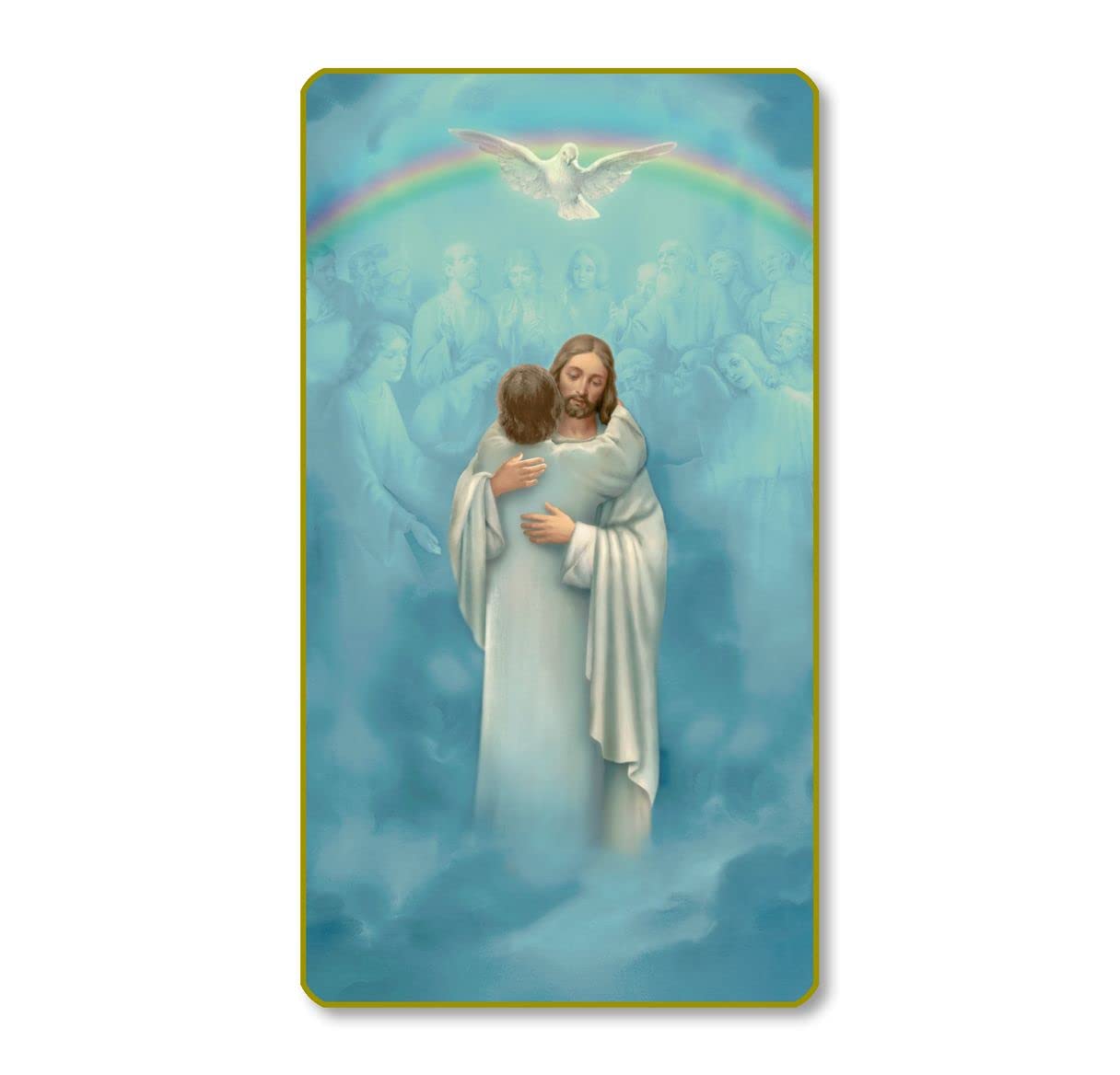 Christ Welcoming Home Italian Paper Holy Cards, 2"x4", Blank Back, 100-Pack, # 6228