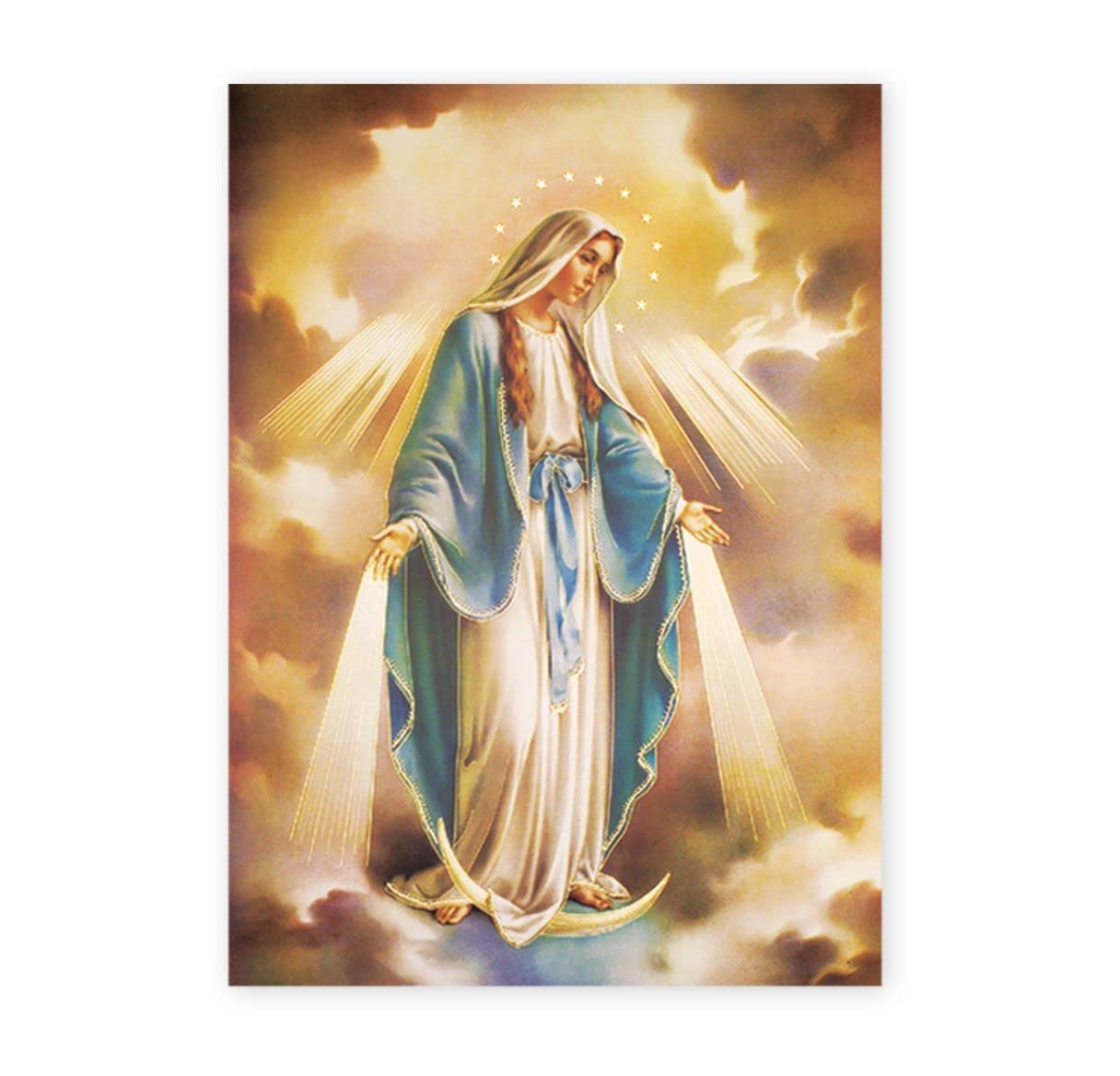 19" x 27" Poster of the Our Lady of Grace, Italian gold embossed, #, 98454