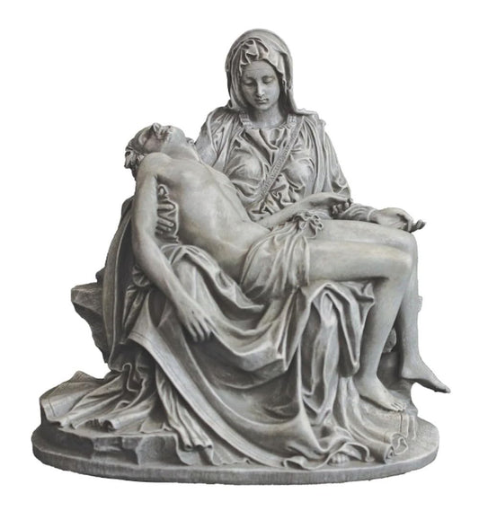 Pieta Statue in Stone Finished Resin, 6.25" Tall