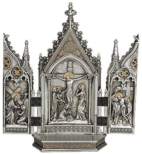 Calvary Triptych, 7x8" Pewter Finished Resin, # 65220