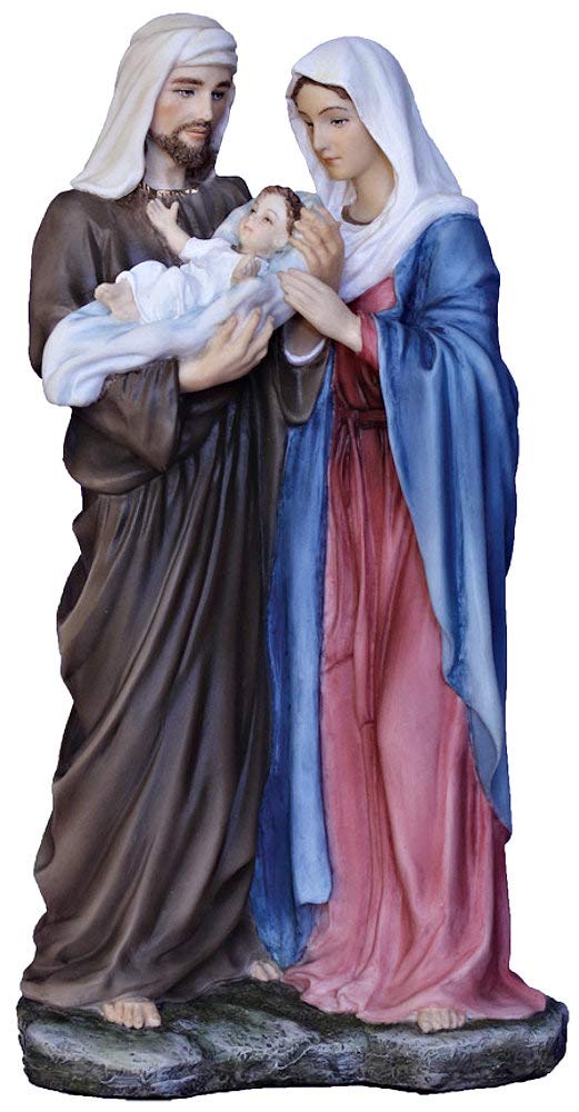 8.5" Holy Family Statue, Full Color Resin, #17694